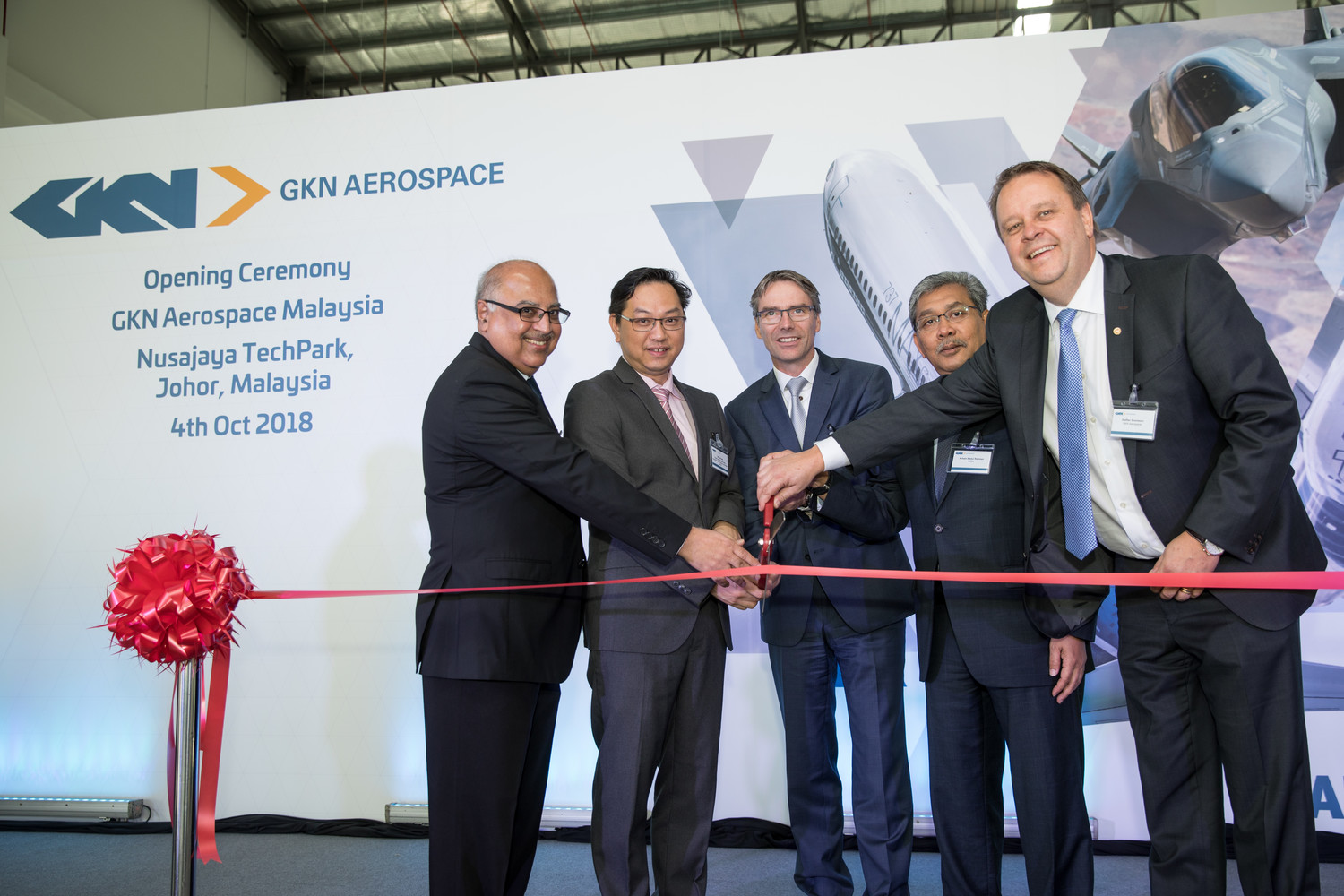 The opening ceremony of the new GKN's repair site. Image via GKN